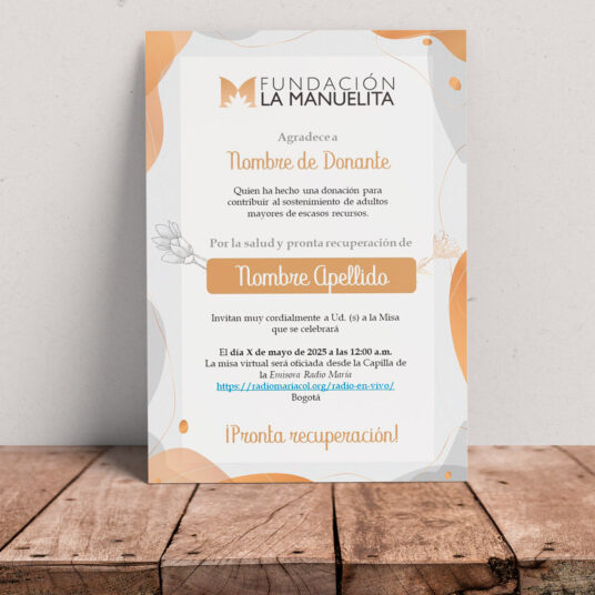 Bono Virtual Recupérate Pronto Mod.1 Fundación Manuelita